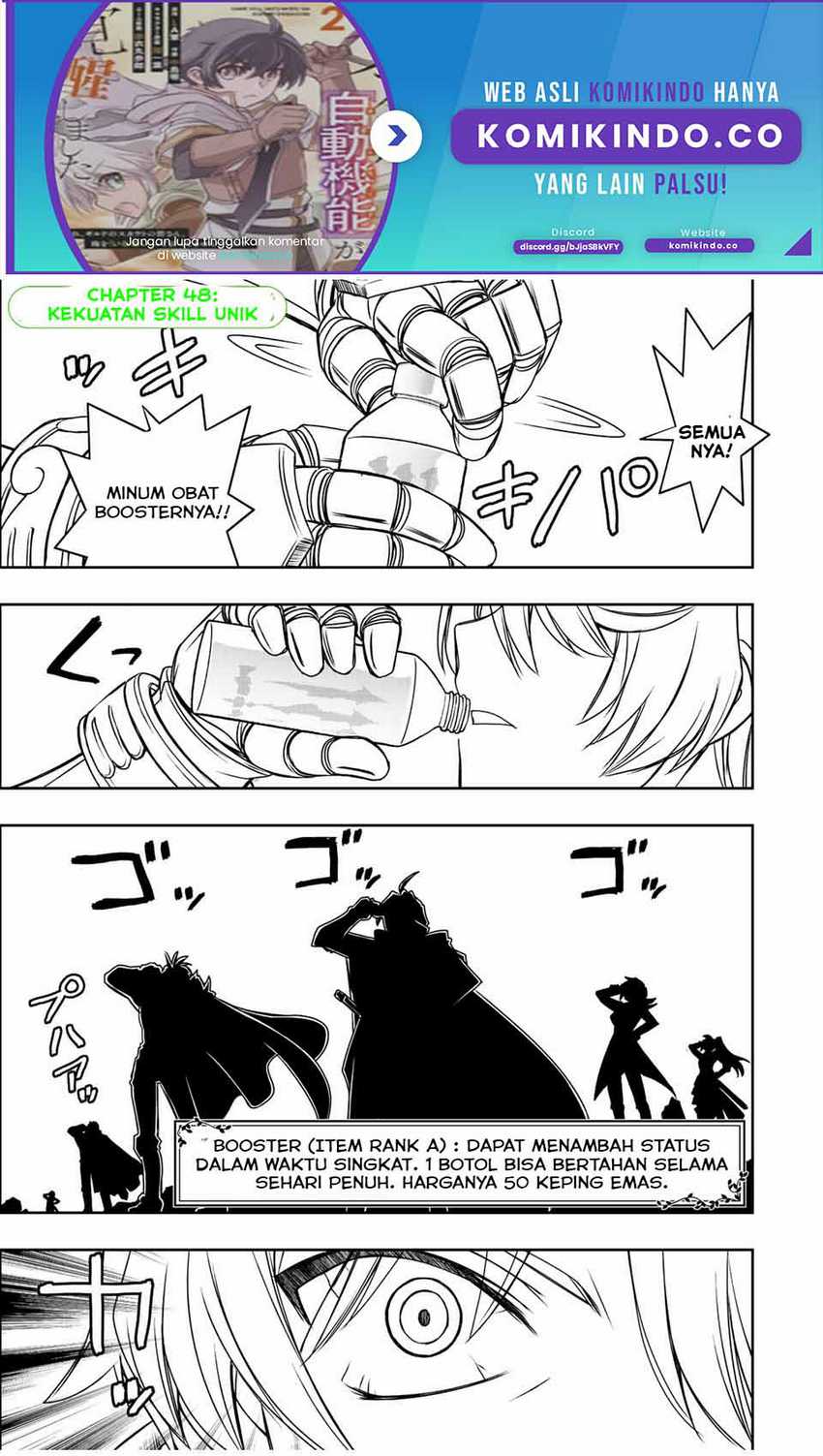Baca  Dame Skill [Auto Mode] ga Kakuseishimashita ~Are, Guild no Scout-san, Ore wo “Iranai”-tte Itte Masendeshita?~ Chapter 48 Gambar 2