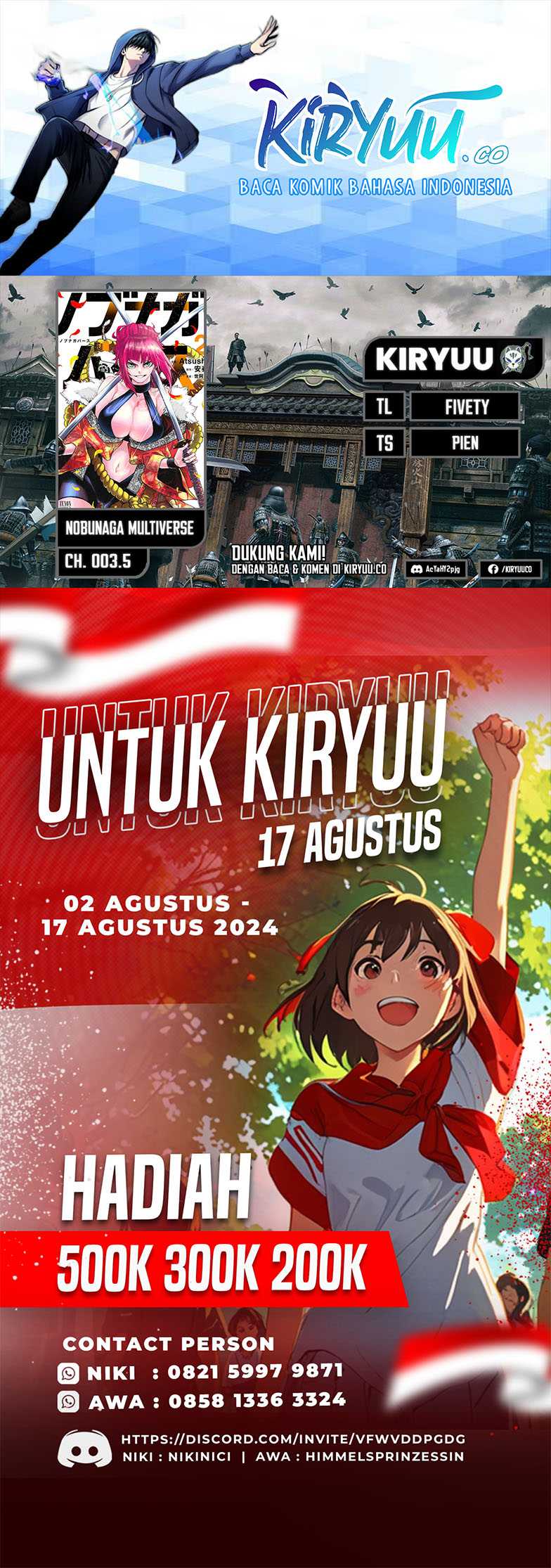 Baca Komik Nobunaga Multiverse Chapter 03.5 Gambar 1