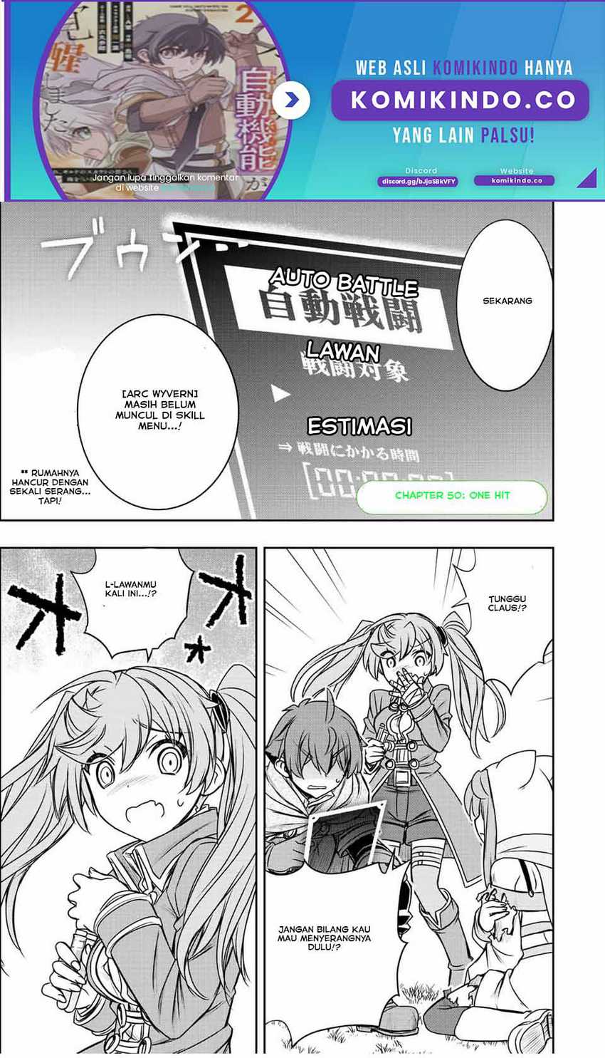 Baca  Dame Skill [Auto Mode] ga Kakuseishimashita ~Are, Guild no Scout-san, Ore wo “Iranai”-tte Itte Masendeshita?~ Chapter 50 Gambar 2