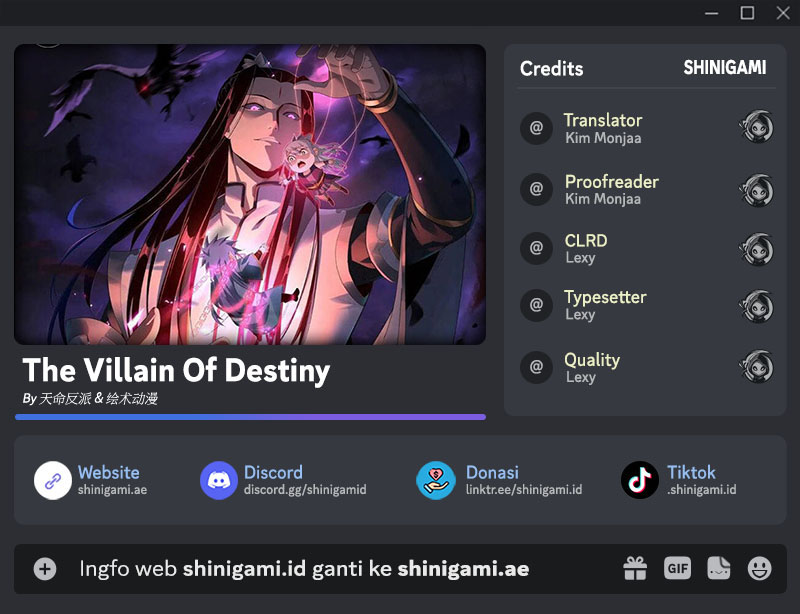 Baca Komik The Villain Of Destiny Chapter 183 Gambar 1