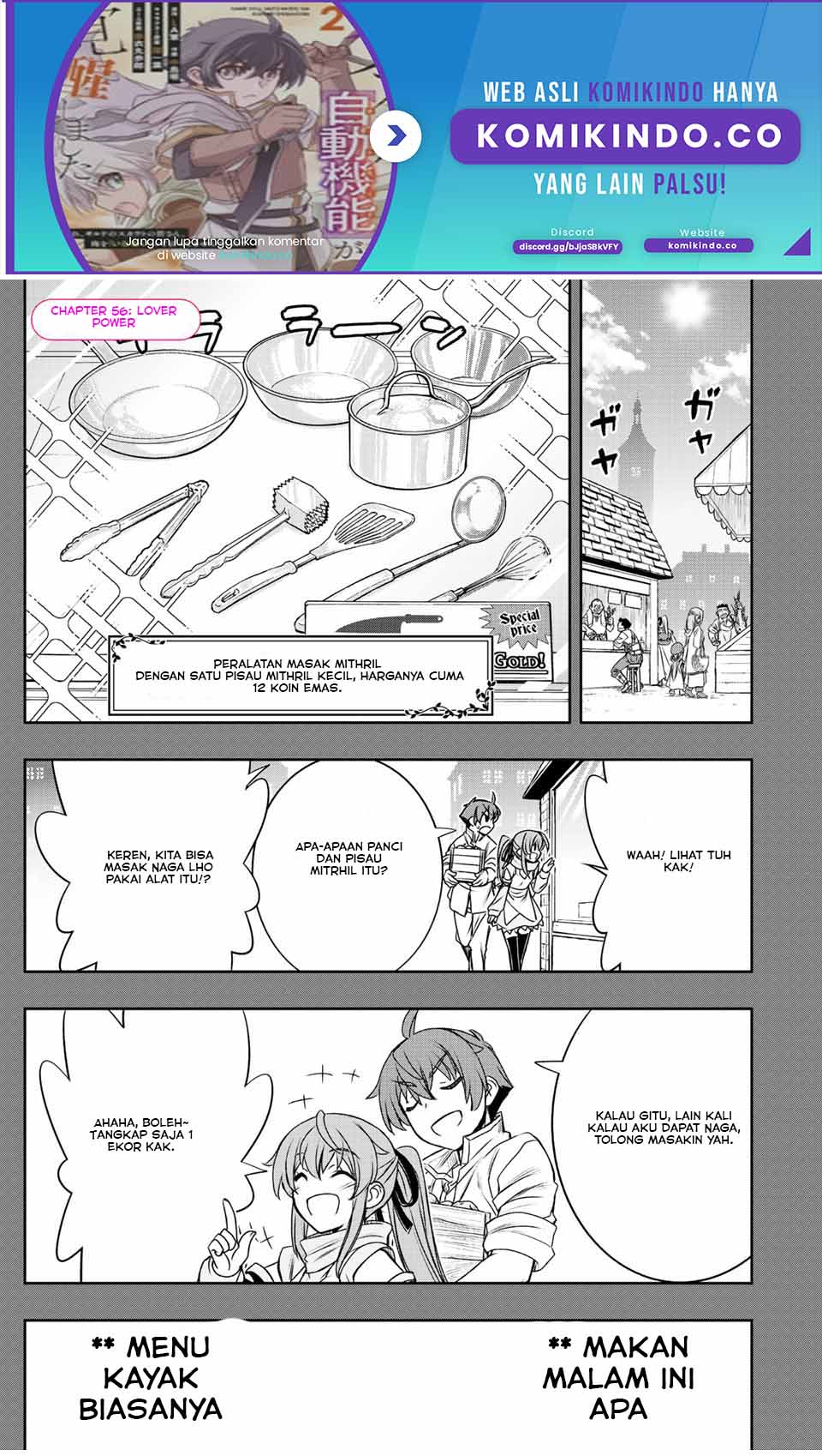 Baca  Dame Skill [Auto Mode] ga Kakuseishimashita ~Are, Guild no Scout-san, Ore wo “Iranai”-tte Itte Masendeshita?~ Chapter 56 Gambar 2