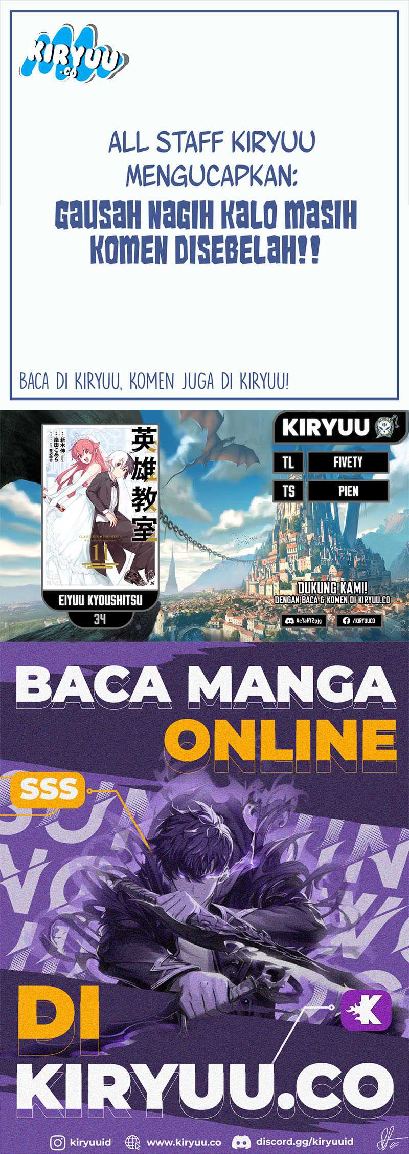 Baca Komik Eiyuu Kyoushitsu Chapter 34 Gambar 1