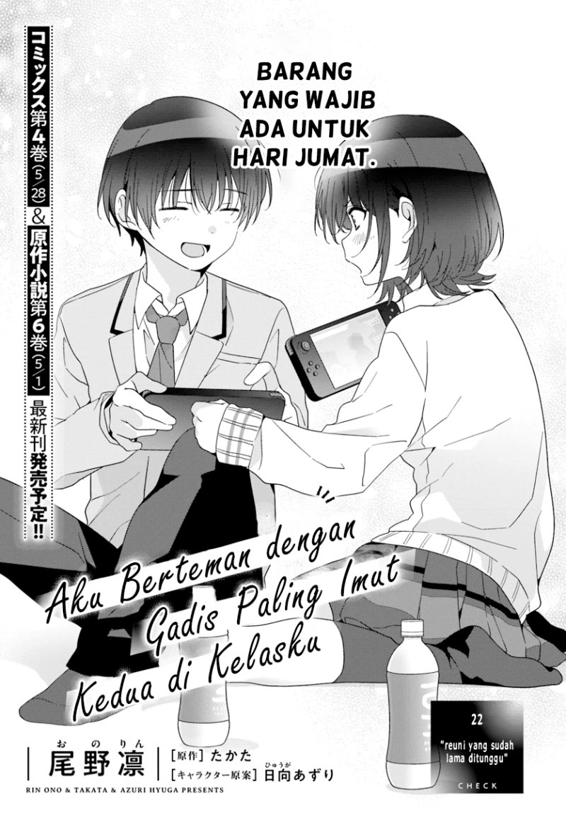 Baca Class de 2 Banme ni Kawaii Onna no Ko to Tomodachi ni Natta Chapter 22 Gambar 2