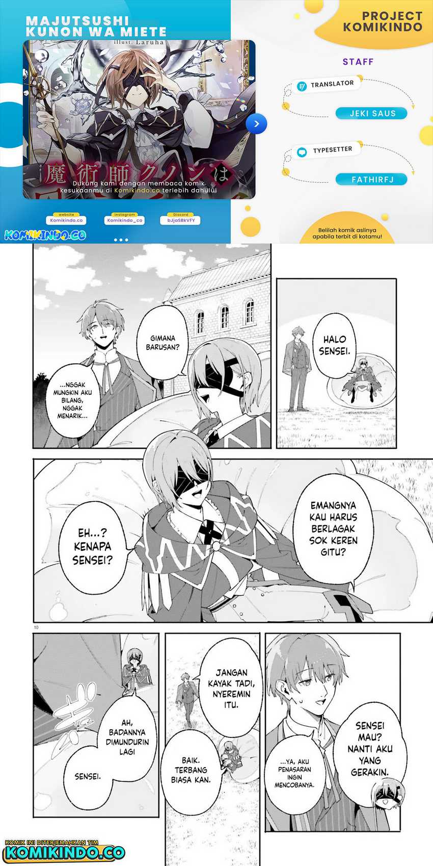 Baca Komik Majutsushi Kunon wa Miete Iru Chapter 27.2 Gambar 1