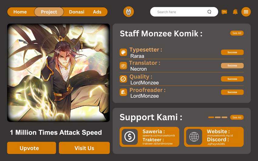 Baca Komik 1 Million Times Attack Speed Chapter 16 Gambar 1