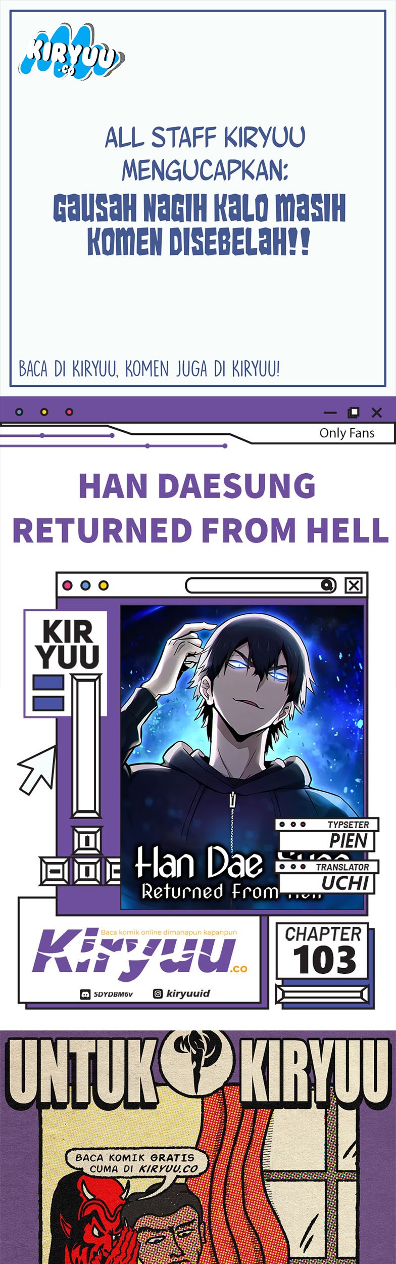 Baca Komik Han Dae Sung Returned From Hell Chapter 103 Gambar 1