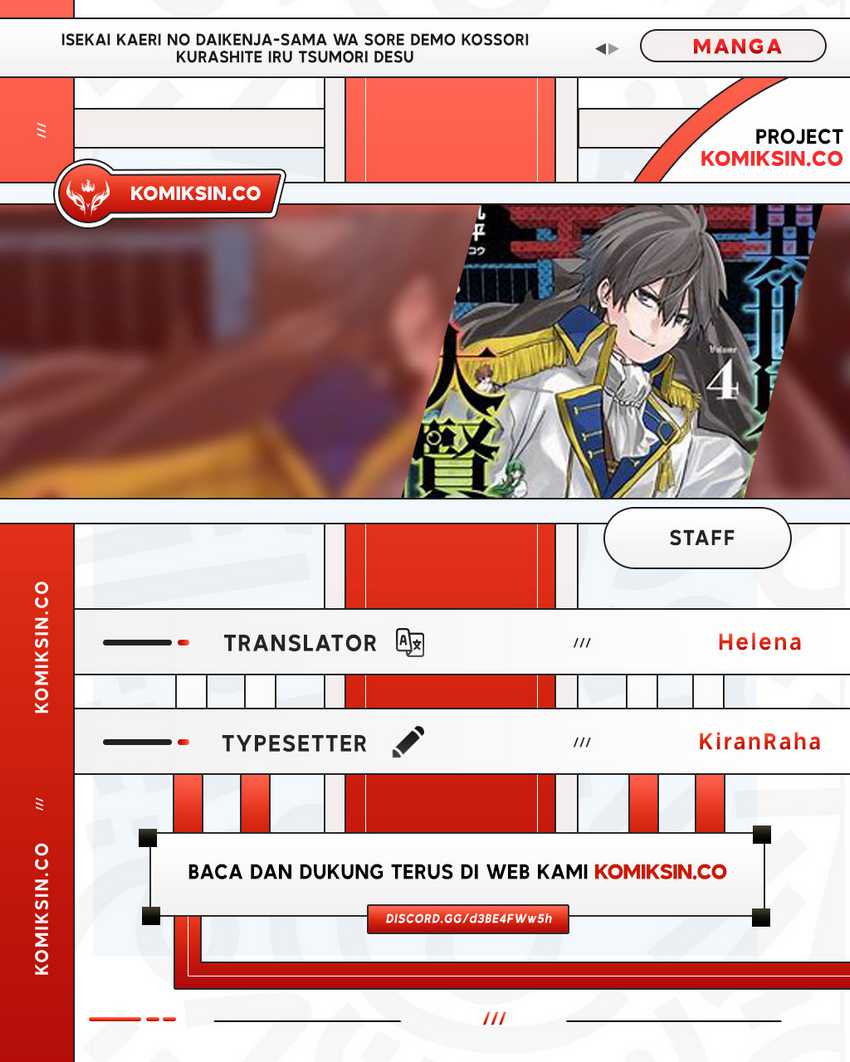 Baca Komik Isekai Kaeri no Daikenja-sama wa Sore Demo Kossori Kurashite Iru Tsumori desu Chapter 34 Gambar 1