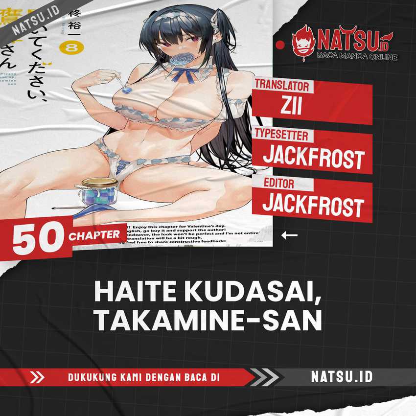 Baca Komik Haite Kudasai Takamine-san Chapter 50 Gambar 1
