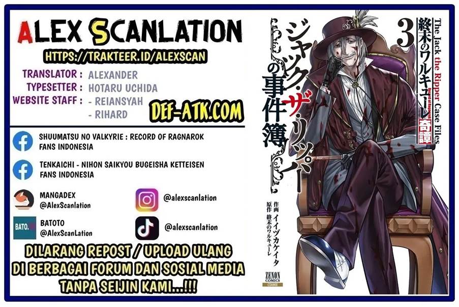 Baca Komik Shuumatsu no Valkyrie Kitan – Jack the Ripper no Jikenbo Chapter 20 Gambar 1