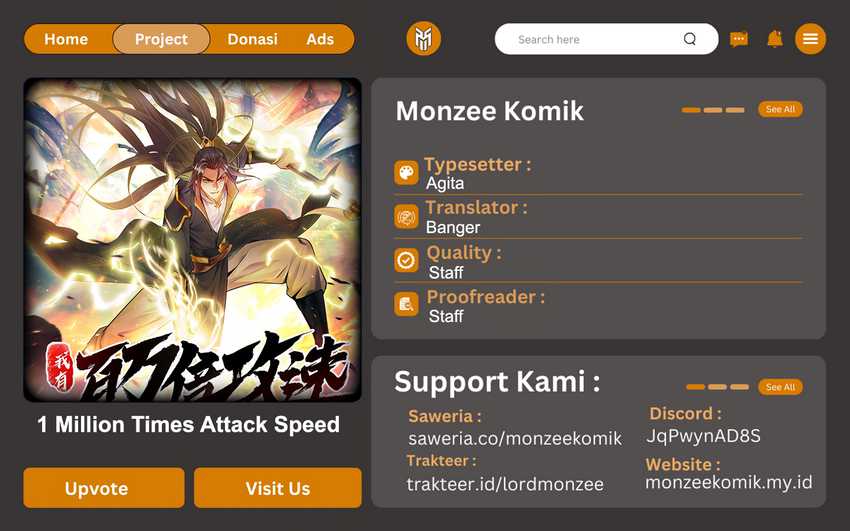 Baca Komik 1 Million Times Attack Speed Chapter 74 Gambar 1