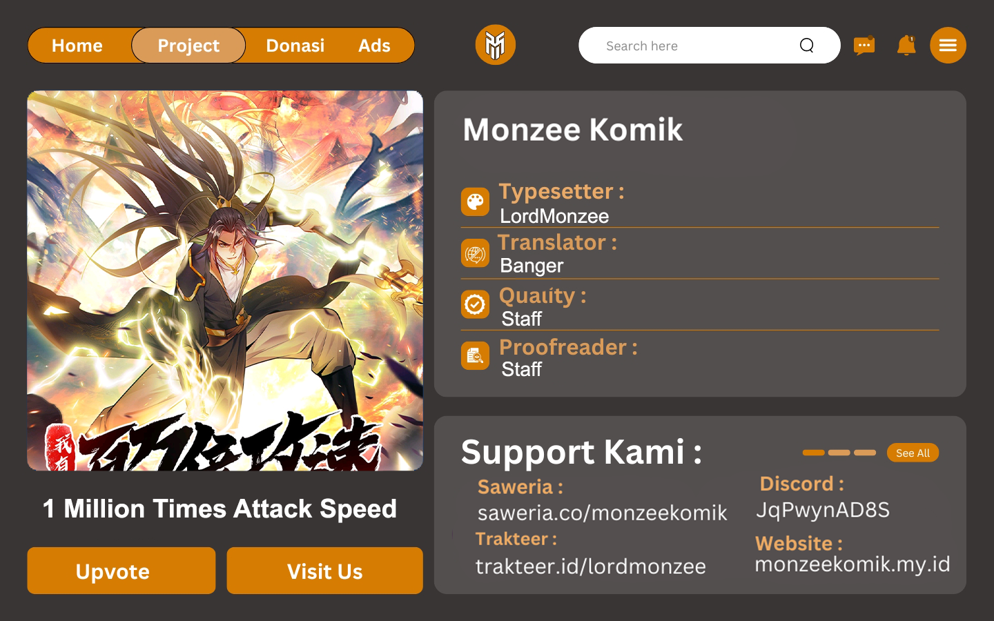 Baca Komik 1 Million Times Attack Speed Chapter 77 Gambar 1