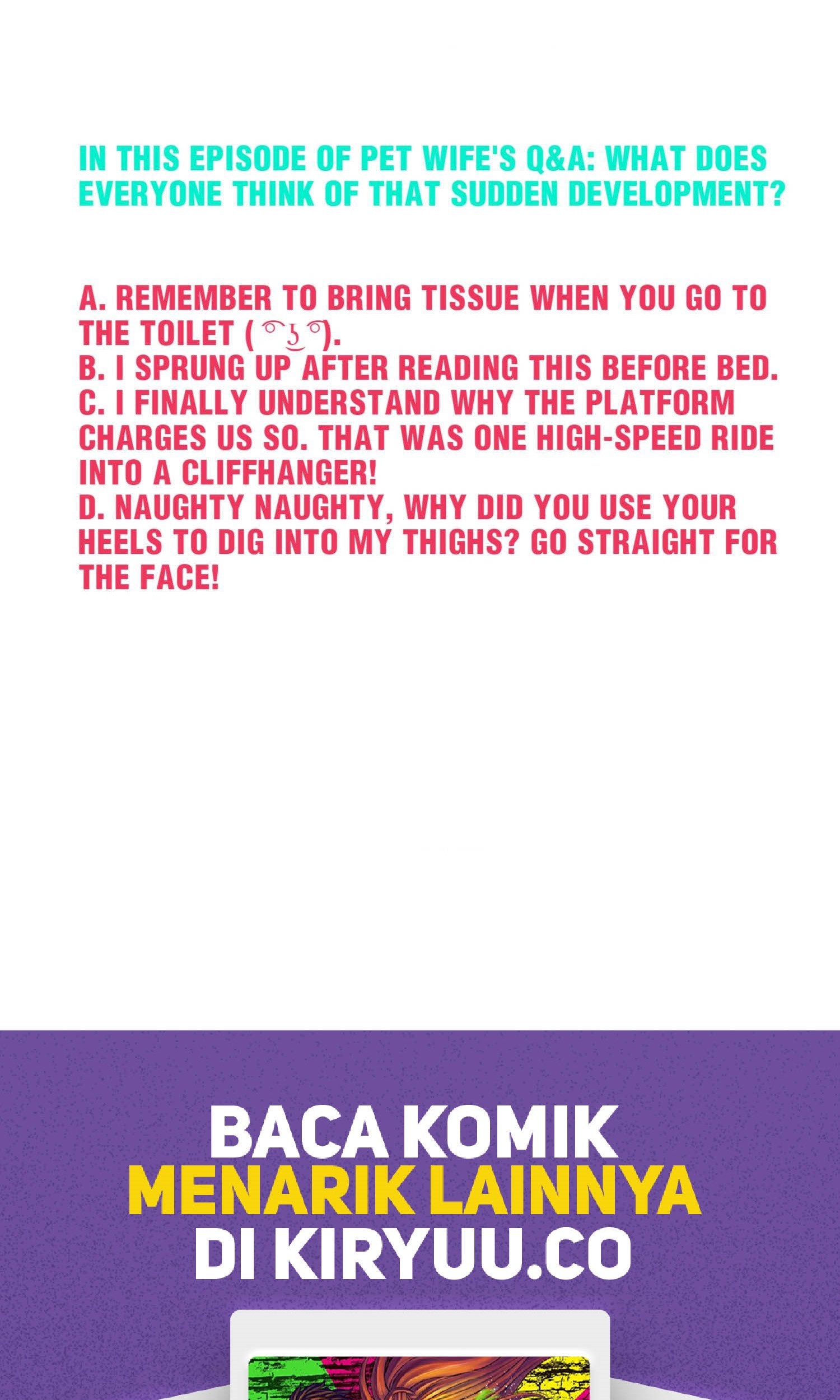 How To Properly Care For Your Pet Wife Chapter 76 Gambar 70