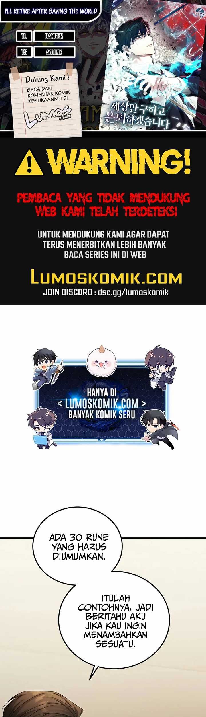Baca Komik I’ll Retire After Saving the World Chapter 38 Gambar 1