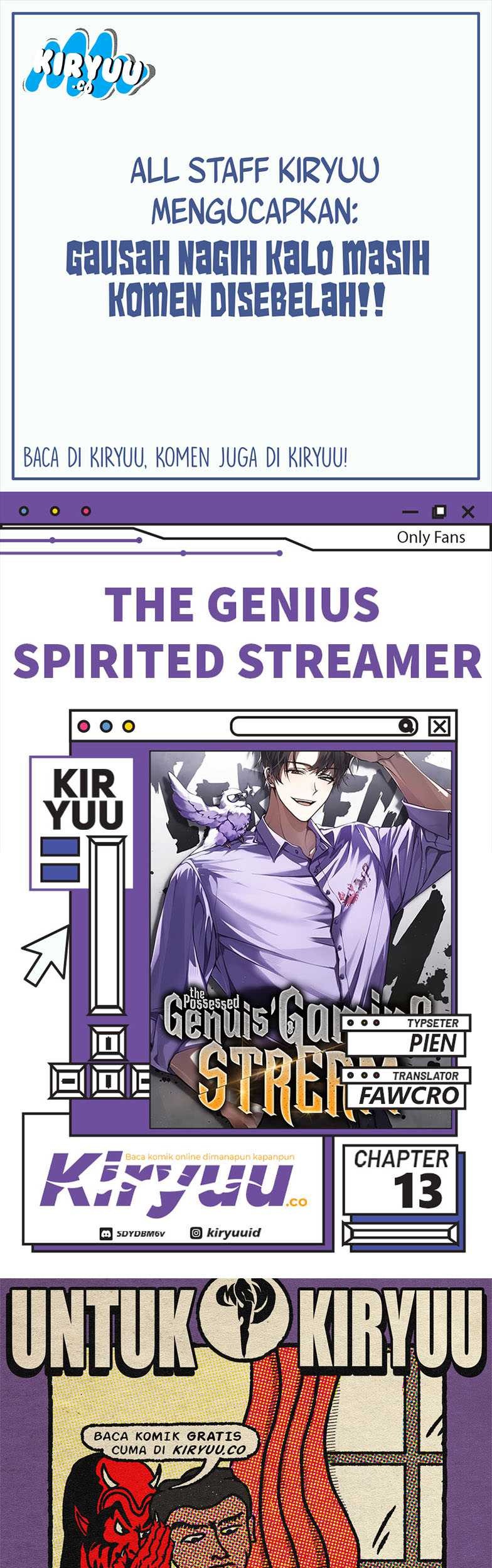 Baca Komik The Possessed Genius’ Gaming Stream Chapter 13 Gambar 1
