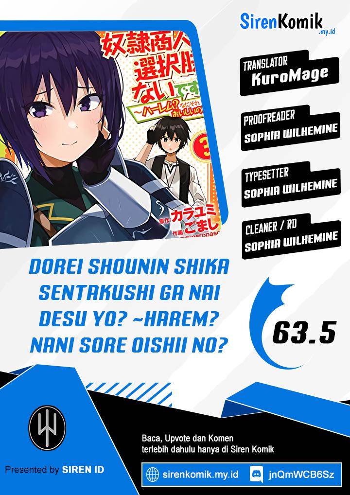 Baca Komik Dorei Shounin shika Sentakushi ga nai desu yo? ~Harem? Nani sore oishii no?~ Chapter 63.5 Gambar 1