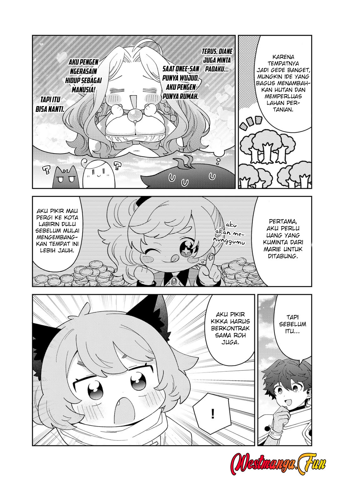 Seirei-tachi no Rakuen to Risou no Isekai Seikatsu Chapter 69 Gambar 17