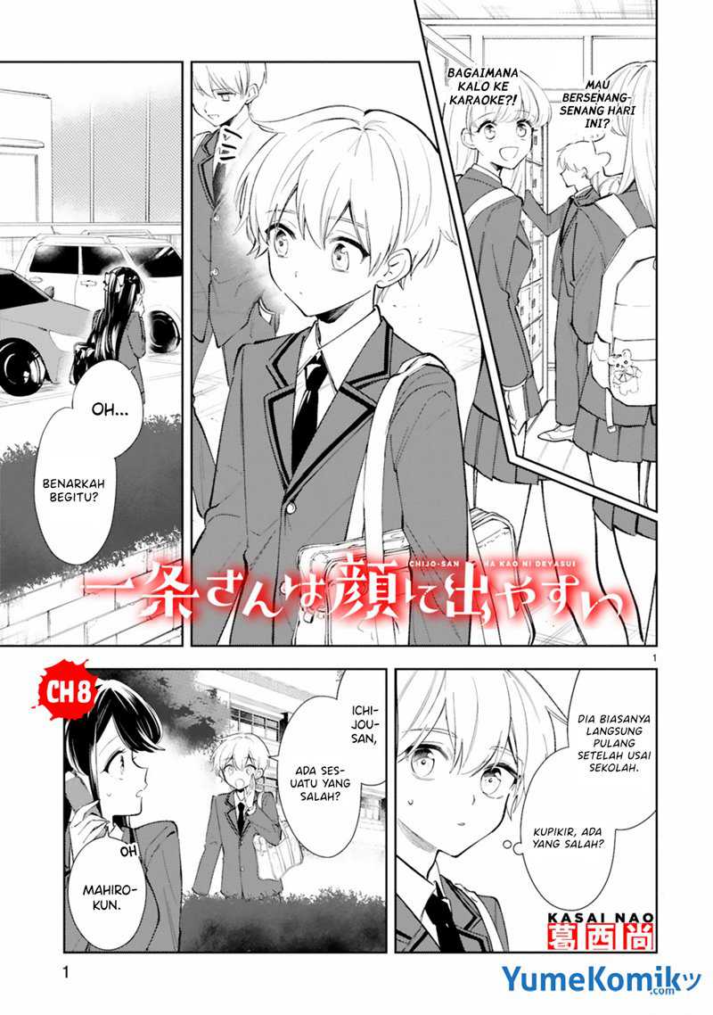 Baca Ichijou-san wa Kao ni Deyasui Chapter 08 Gambar 2