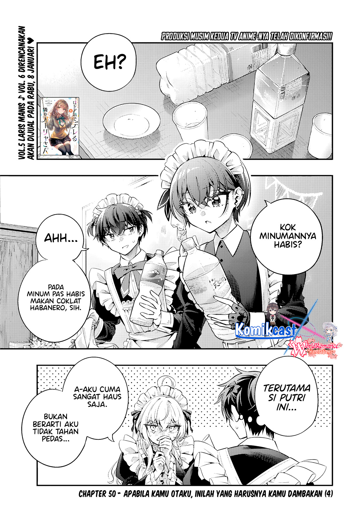 Baca Tokidoki Bosotto Roshiago de Dereru Tonari no Alya-san Chapter 50 Gambar 2