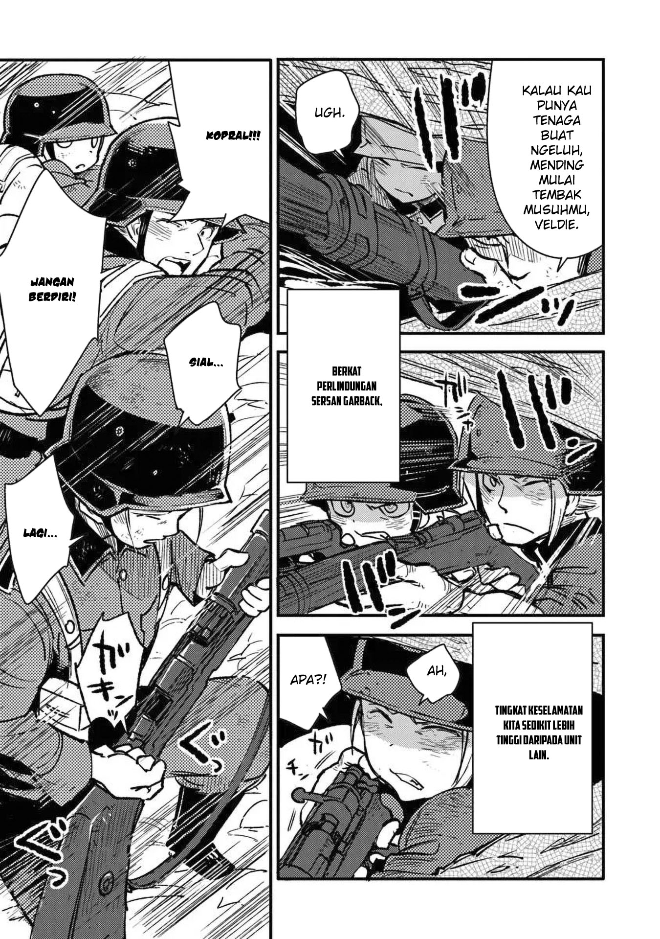 TS Eiseihei-san no Senjou Nikki Chapter 13 Gambar 35