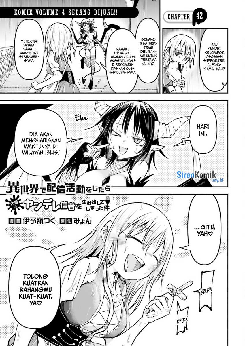 Baca  Isekai de Haishin Katsudou wo Shitara Tairyou no Yandere Shinja wo Umidashite Shimatta Ken Chapter 42 Gambar 2