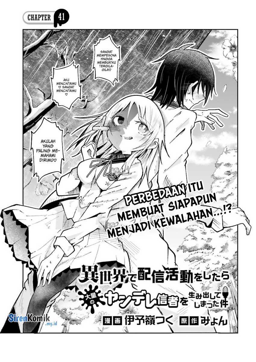 Baca  Isekai de Haishin Katsudou wo Shitara Tairyou no Yandere Shinja wo Umidashite Shimatta Ken Chapter 41 Gambar 2