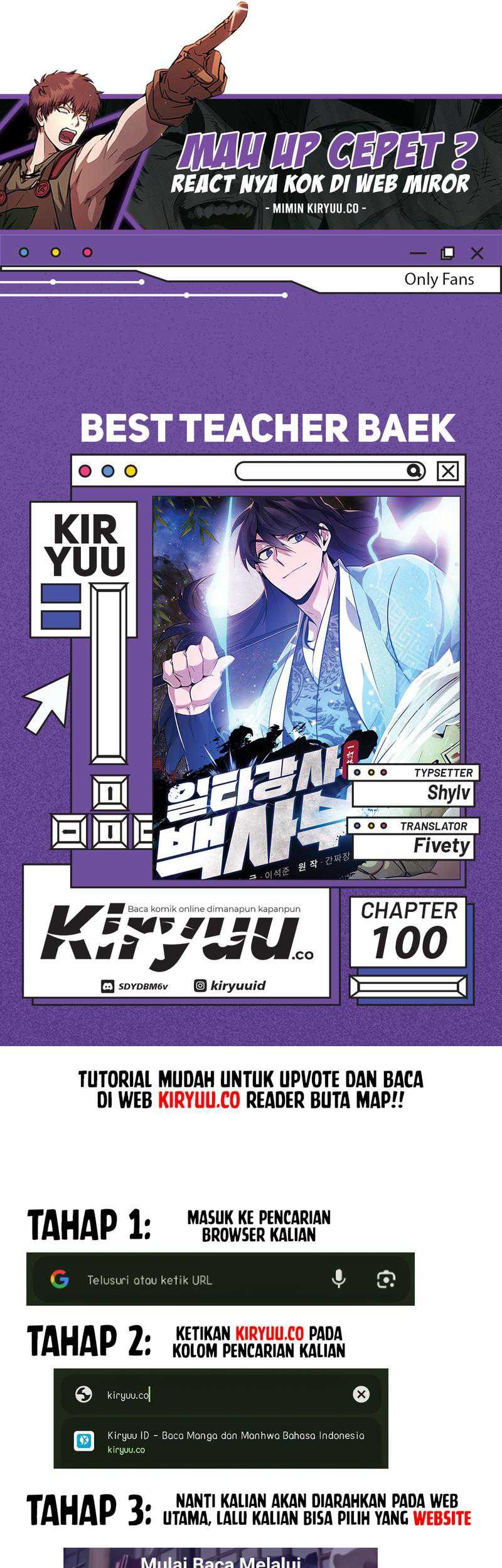 Baca Komik Number One Star Instructor Master Baek Chapter 100 Gambar 1
