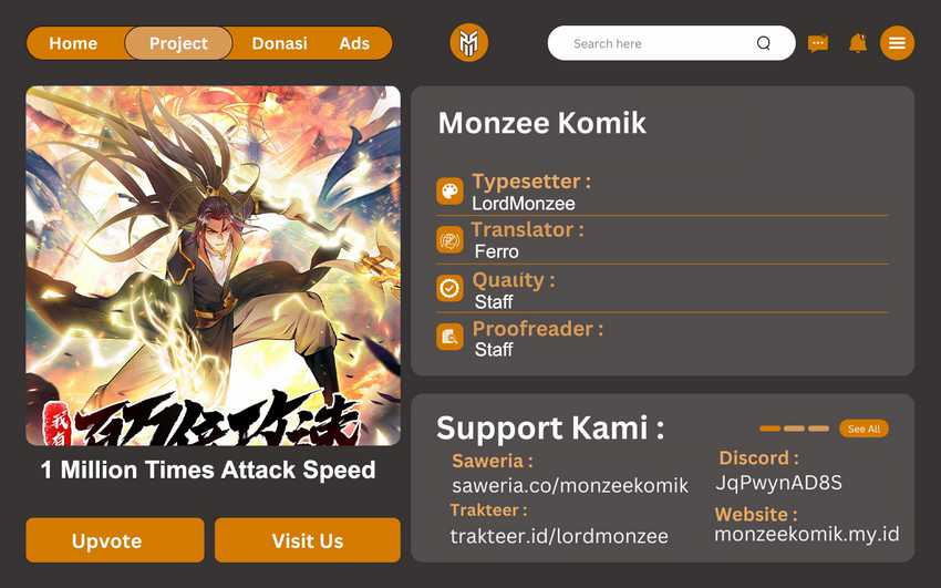 Baca Komik 1 Million Times Attack Speed Chapter 99 Gambar 1