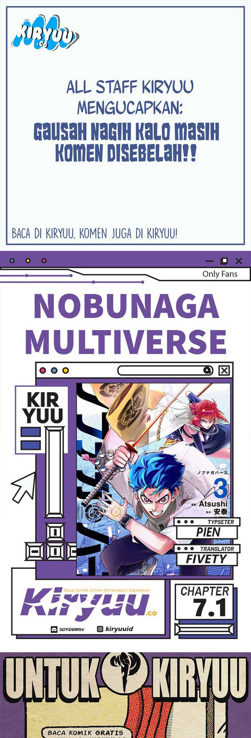 Baca Komik Nobunaga Multiverse Chapter 07.1 Gambar 1