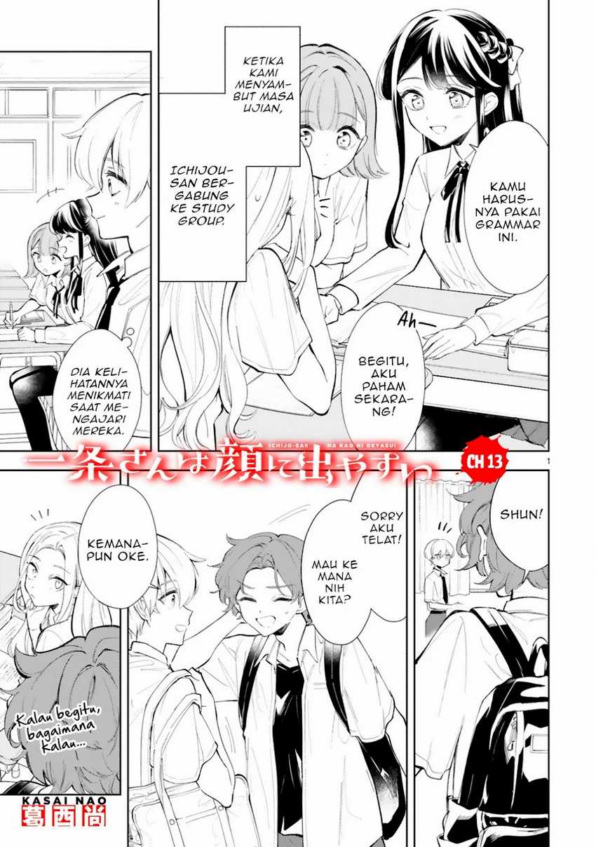 Baca Ichijou-san wa Kao ni Deyasui Chapter 13 Gambar 2