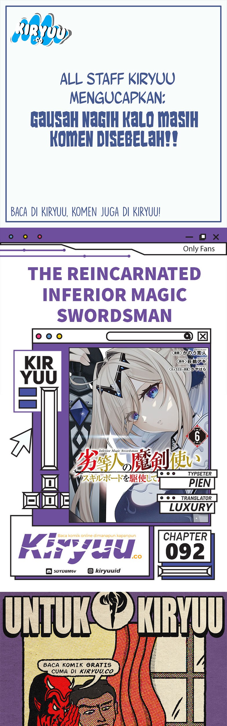 Baca Komik The Reincarnated Inferior Magic Swordsman Chapter 92 Gambar 1