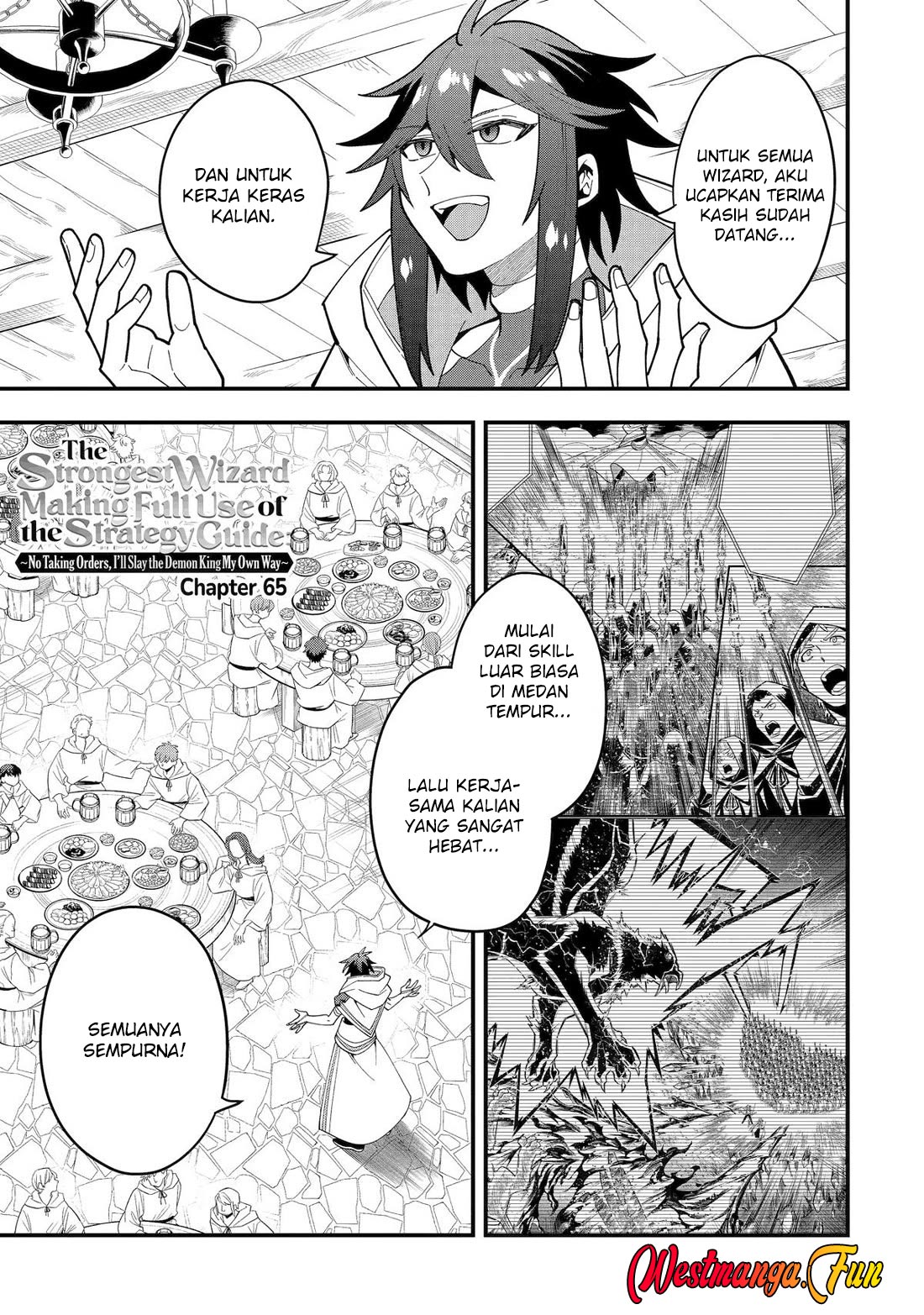 Baca Kouryakuhon o Kushi Suru Saikyou no Mahoutsukai ~”meirei sa sero” to wa Iwa Senai Oreryuu Mao Tobatsu Saizen Ruuto ~ Chapter 65 Gambar 2
