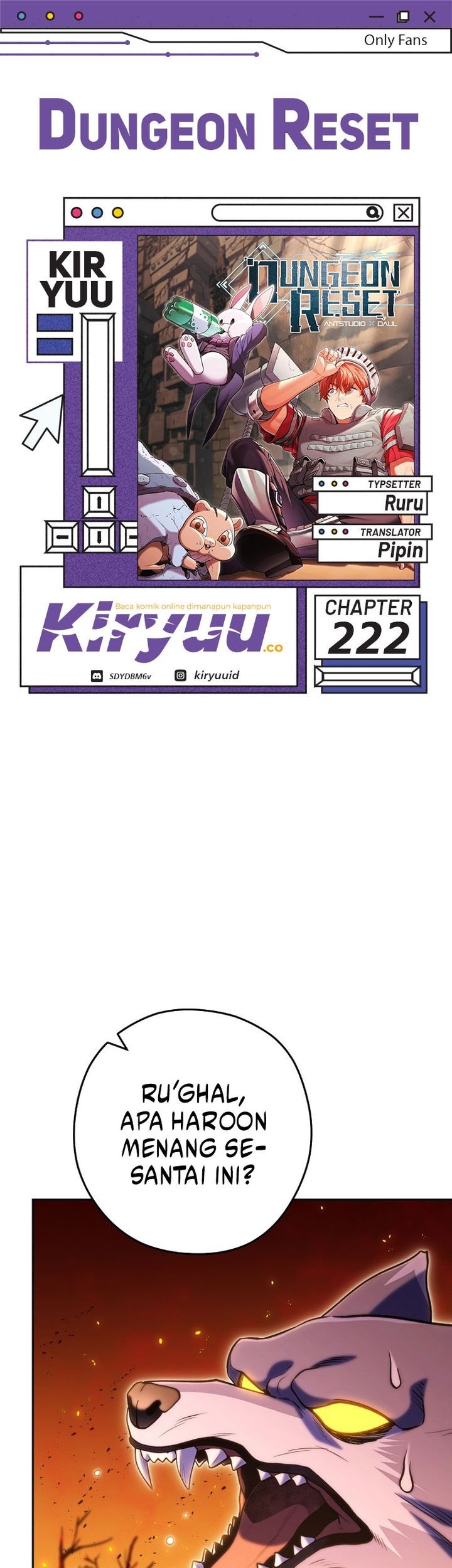Baca Komik Dungeon Reset Chapter 222 Gambar 1