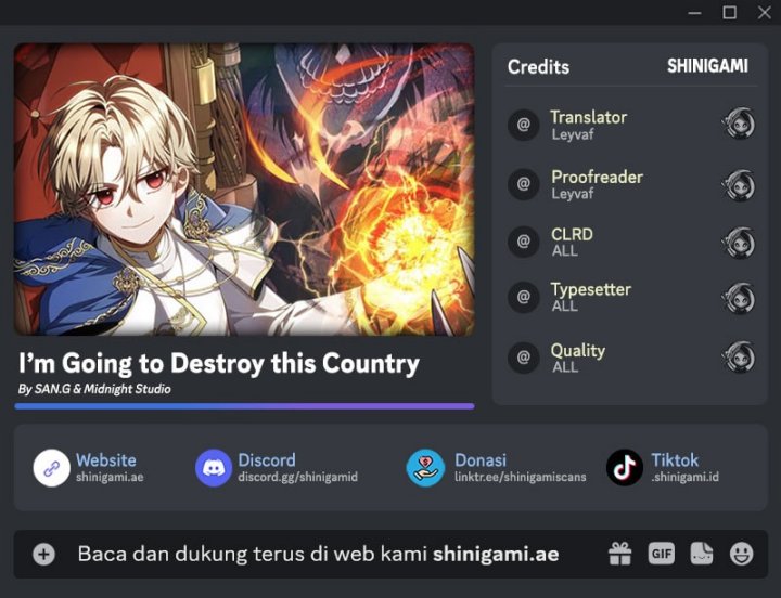 Baca Komik I’m Going To Destroy This Country Chapter 27 Gambar 1