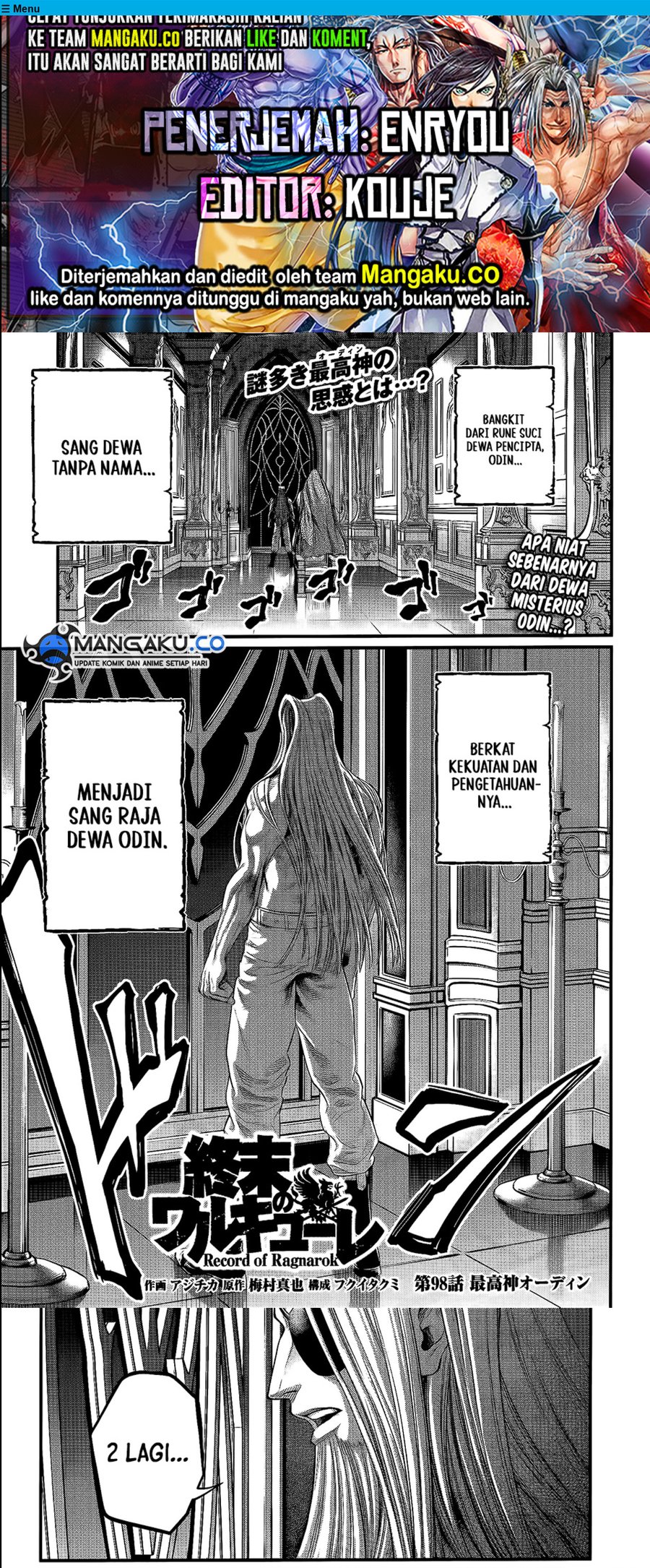 Baca Komik Shuumatsu no Valkyrie Chapter 98 Gambar 1