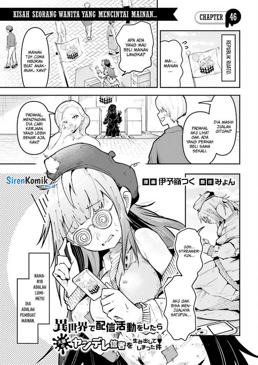 Baca  Isekai de Haishin Katsudou wo Shitara Tairyou no Yandere Shinja wo Umidashite Shimatta Ken Chapter 46 Gambar 2