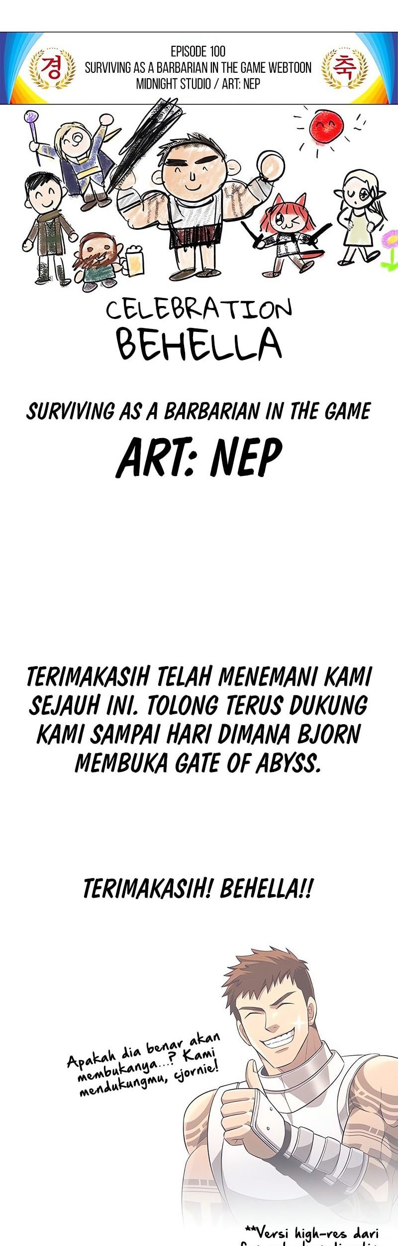 Survive as a Barbarian in the Game Chapter 100 Gambar 101