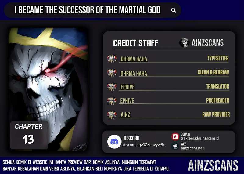 Baca Komik I Became the Successor of the Martial God Chapter 13 Gambar 1