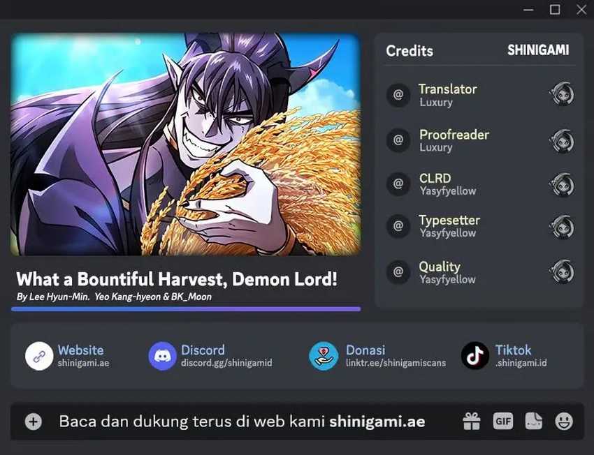 Baca Komik What A Bountiful Harvest, Demon Lord! Chapter 05 Gambar 1