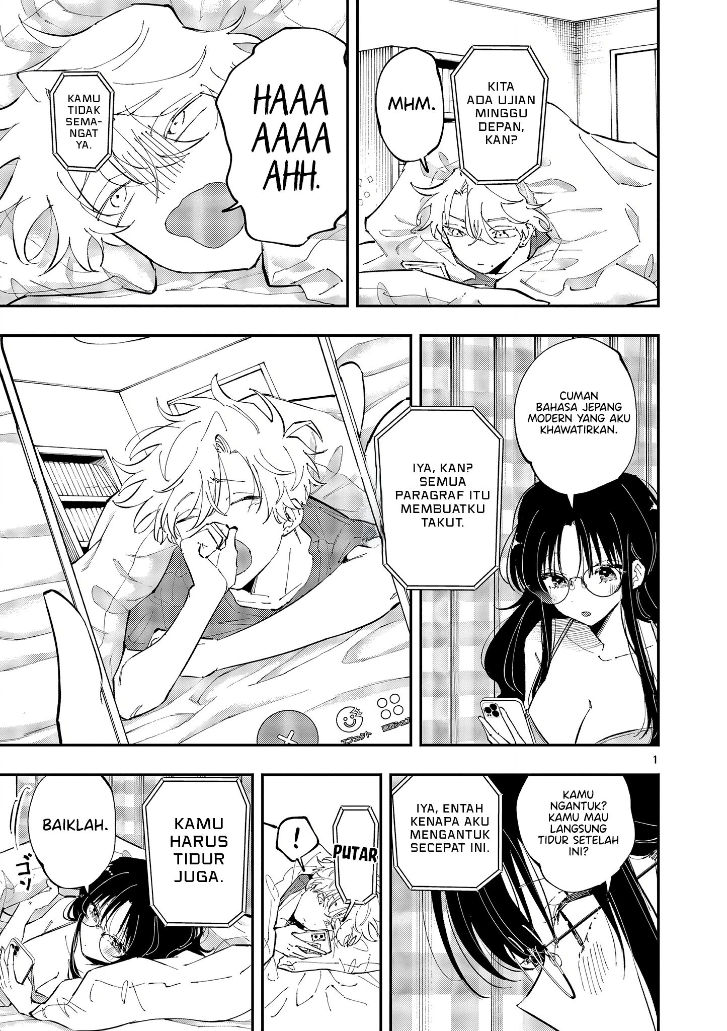 Baca Komik Tonari no Seki no Yatsu ga Souiu Me de Mitekuru Chapter 47 Gambar 1