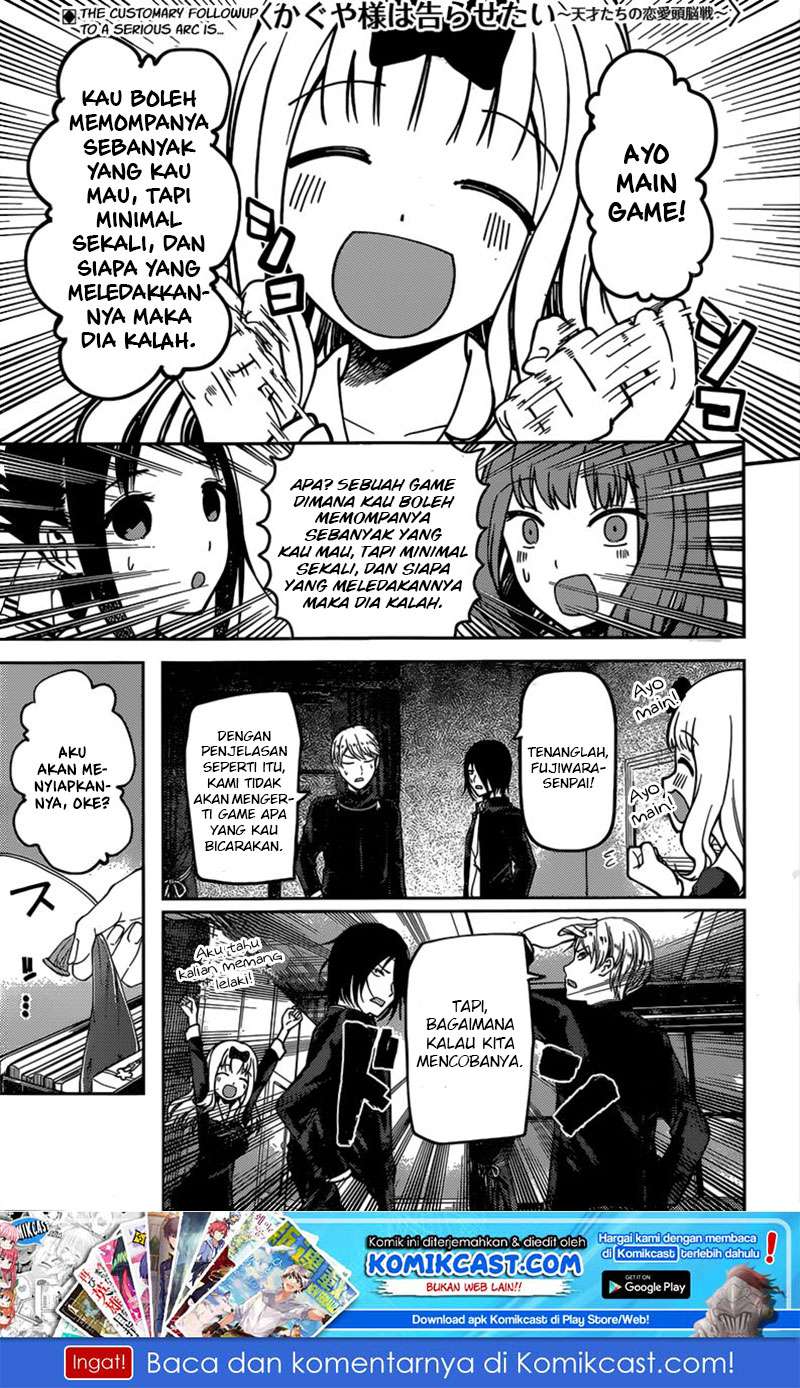 Baca Kaguya-sama wa Kokurasetai – Tensai-tachi no Renai Zunousen Chapter 91 Gambar 2