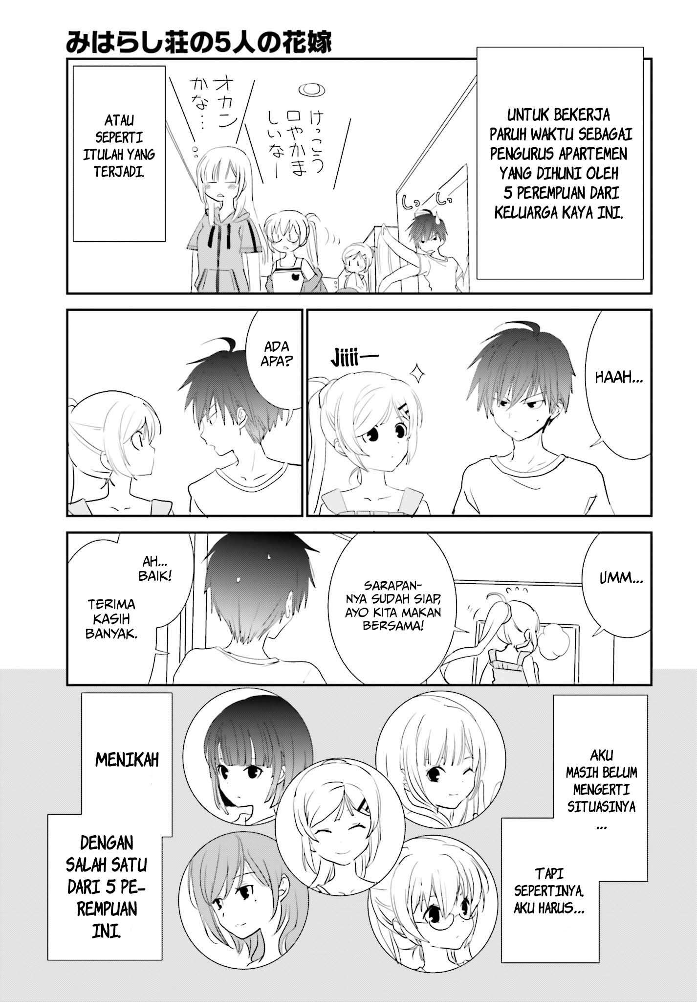 Miharashi-sou no 5-nin no Hanayome Chapter 03.1 Gambar 11