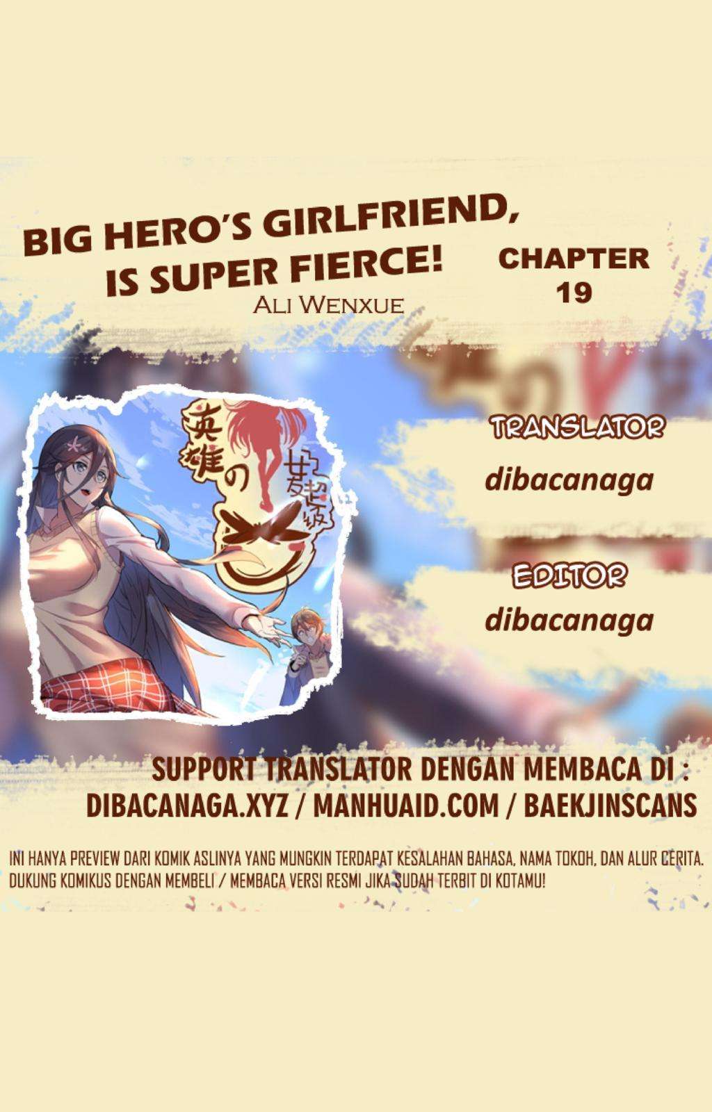 Baca Komik Big Hero’s Girlfriend is Super Fierce! Chapter 19 Gambar 1