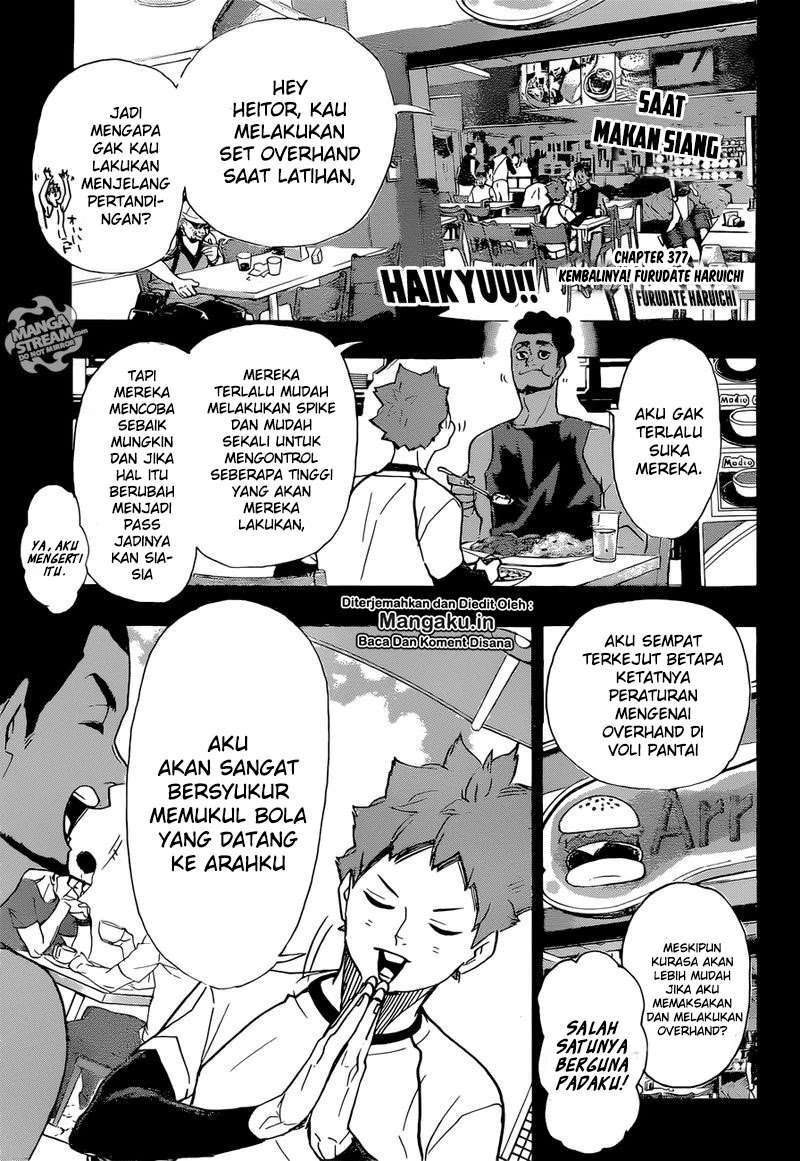 Baca Manga Haikyuu!! Chapter 377 Gambar 2