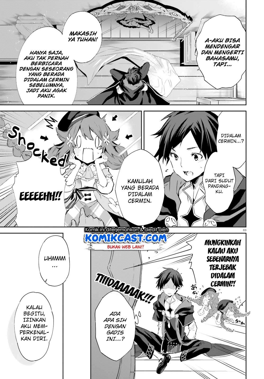 Kagami no Mukou no Saihate Toshokan: Kou no Yuusha to Itsuwari no Maou Chapter 02 Gambar 4