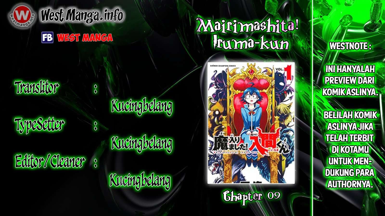 Baca Komik Mairimashita! Iruma-kun Chapter 9 Gambar 1