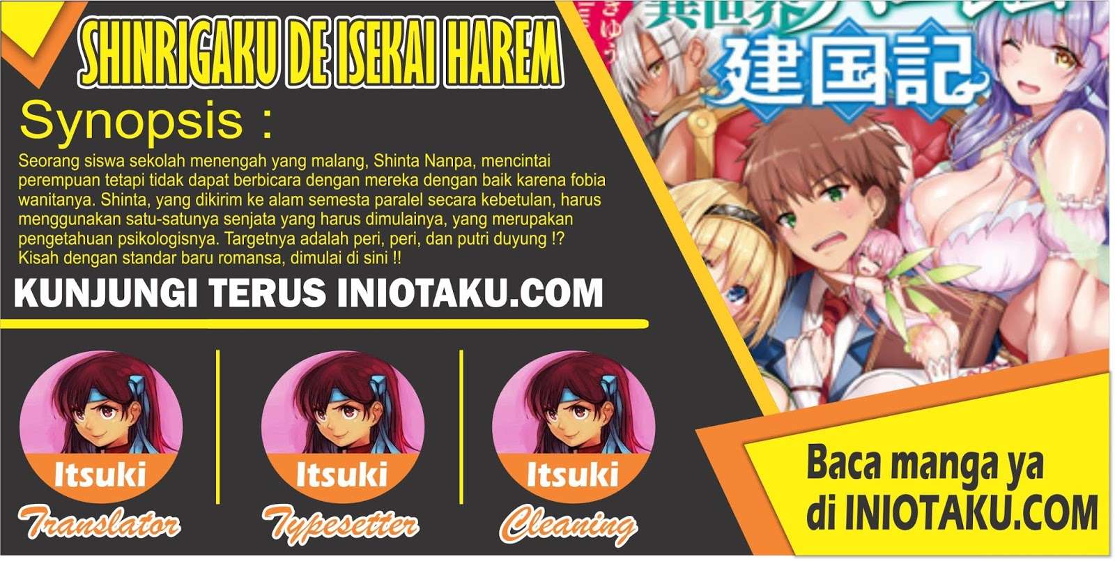 Baca Komik Shinrigaku de Isekai Harem Kenkokuki Chapter 1.1 Gambar 1