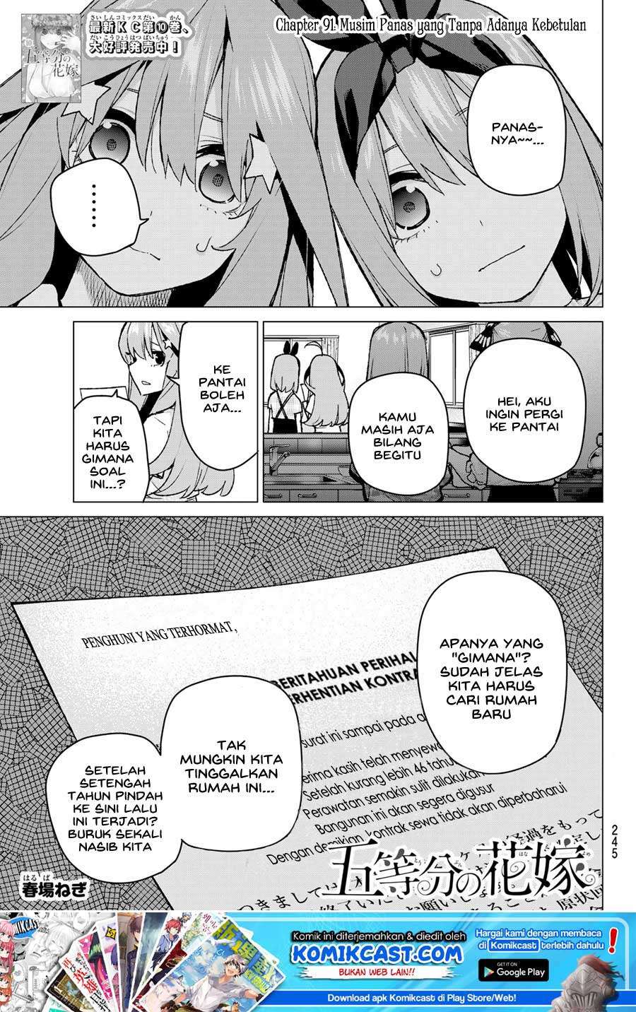 Baca Manga Go-toubun no Hanayome Chapter 91 Gambar 2
