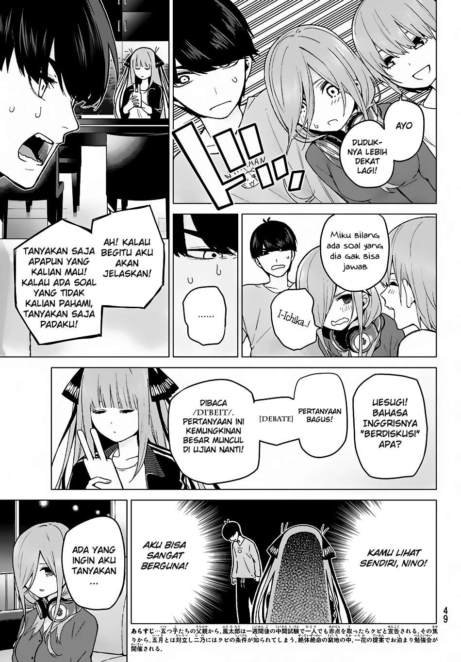 Go-toubun no Hanayome Chapter 17 Gambar 4