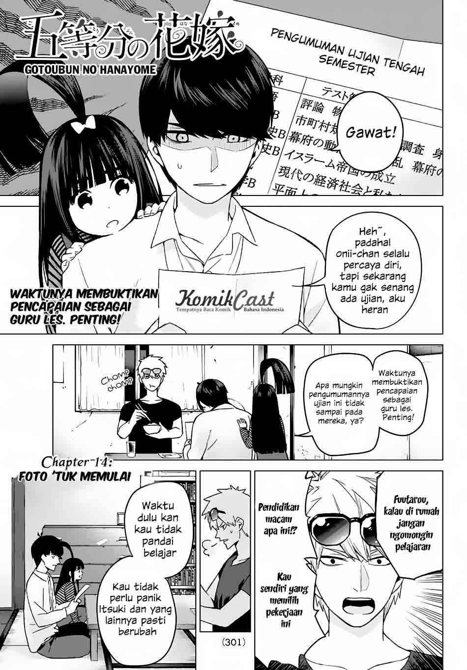 Baca Go-toubun no Hanayome Chapter 14 Gambar 2