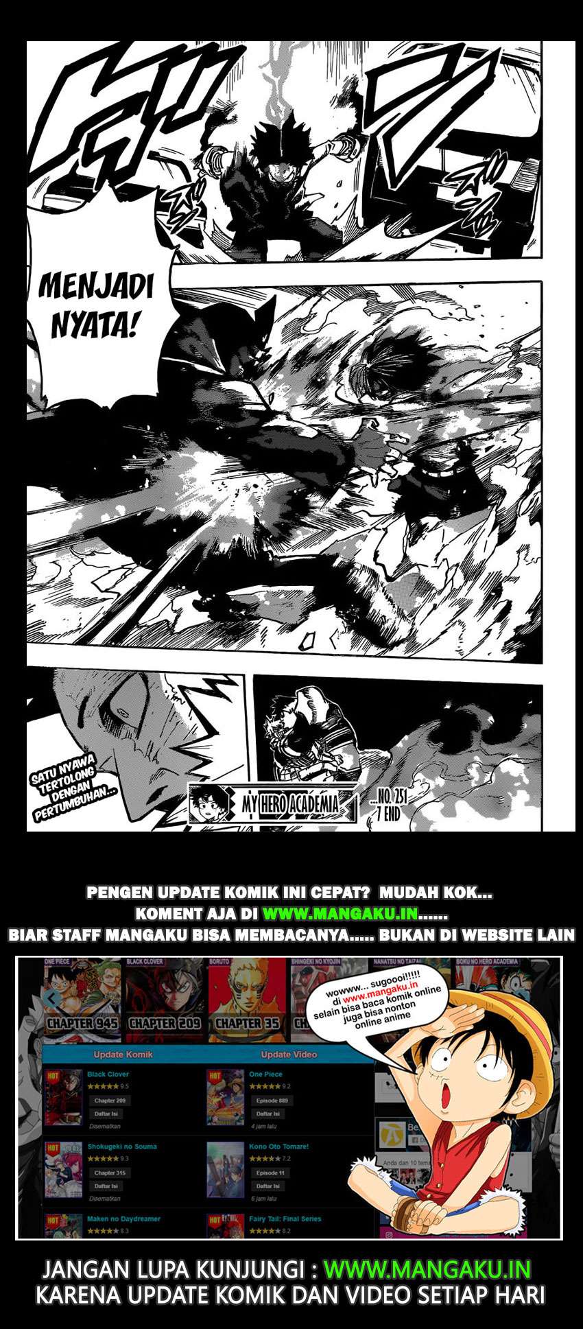 Boku no Hero Academia Chapter 251 Gambar 14